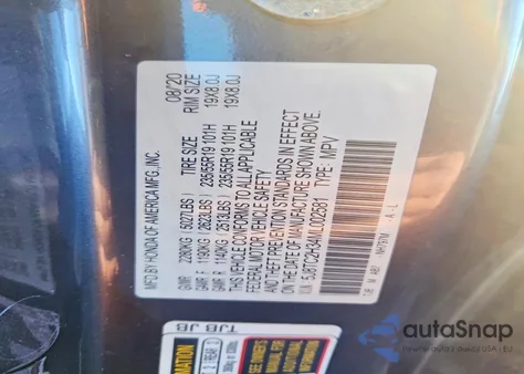 2021 Acura Rdx from USA, damaged, VIN 5J8TC2H34ML002581